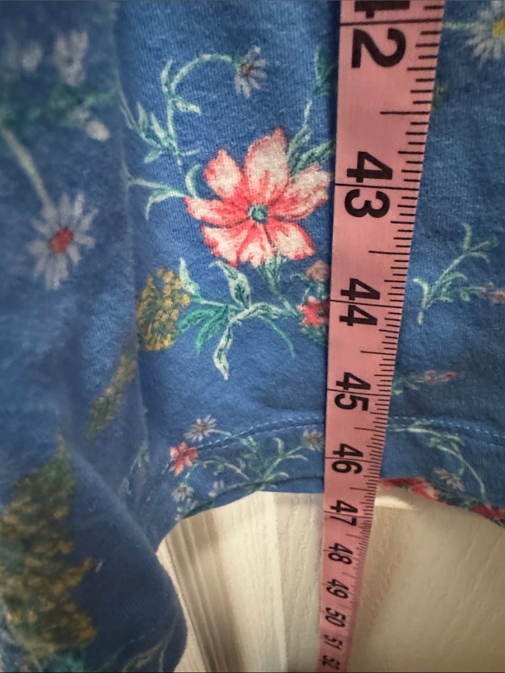Charter Club Blue Floral Lace-Trim Nightgown - Picture 8 of 10